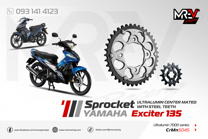 Dĩa tải lòng nhôm răng thép dành cho Exciter 135